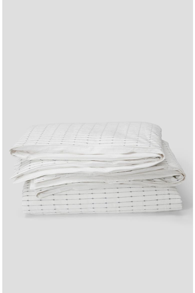 Soft Grid Duvet Cover, Alternate, color, INDIGO