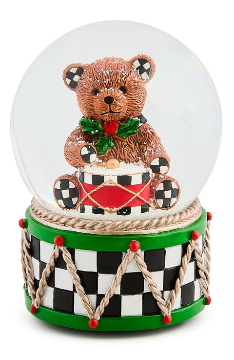 Holly Bear Snow Globe