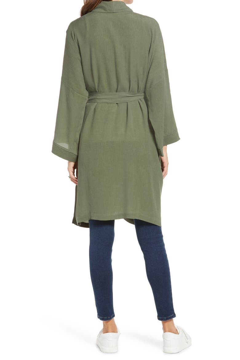 Maternity Robe & Face Mask Set, Alternate, color, OLIVE GREEN