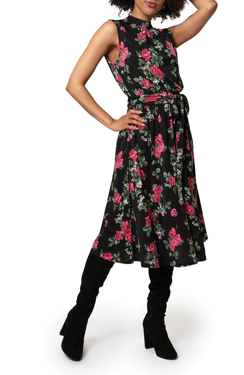 Leota Mindy Print Midi Dress, Alternate, color, 