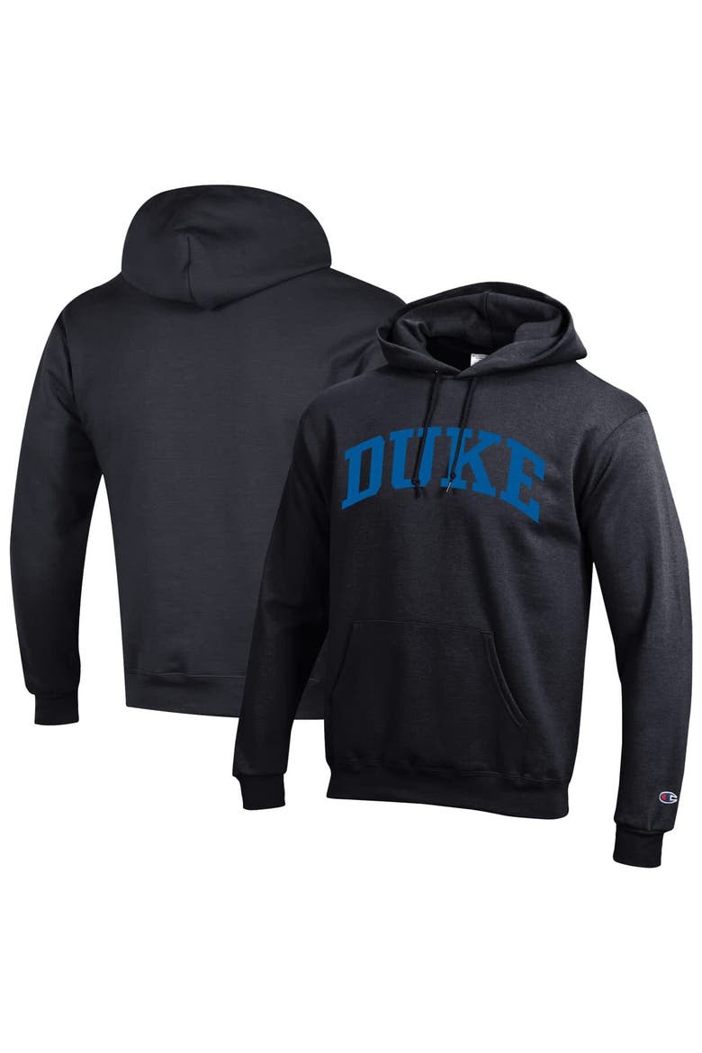 Men's Champion  Black Duke Blue Devils Basic Arch Fleece Pullover Hoodie, Alternate, color, Black