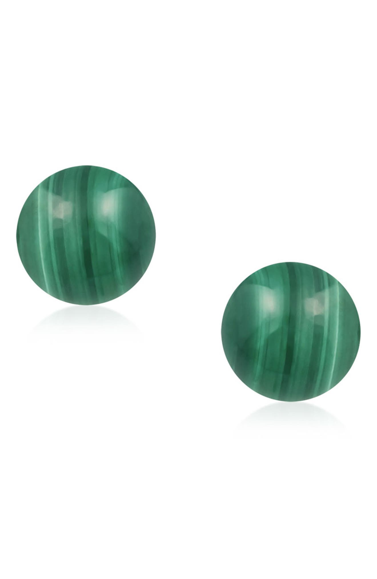 BLING JEWELRY Sterling Silver Semi-Precious Stone 10mm Ball Stud Earrings