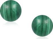BLING JEWELRY Sterling Silver Semi-Precious Stone 10mm Ball Stud Earrings