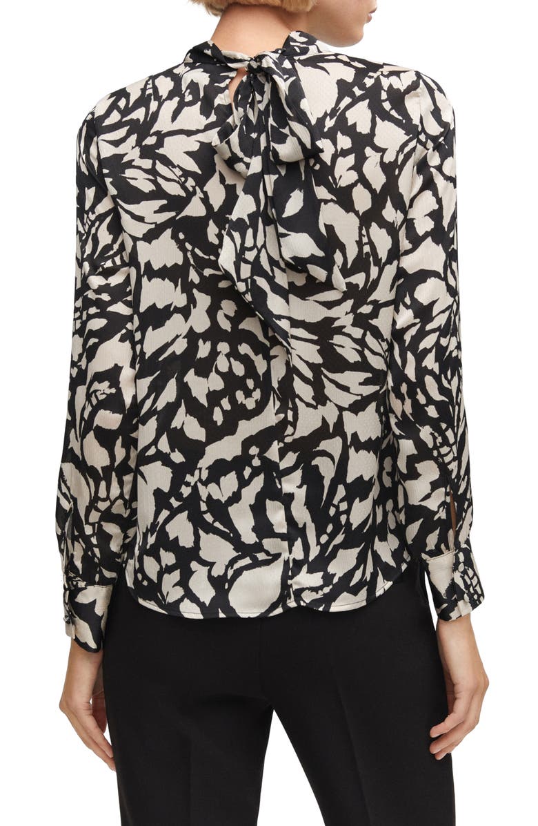 MANGO Print Mock Neck Top, Alternate, color,