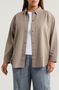 Eileen Fisher Classic Collar Organic Cotton Shirt Jacket
