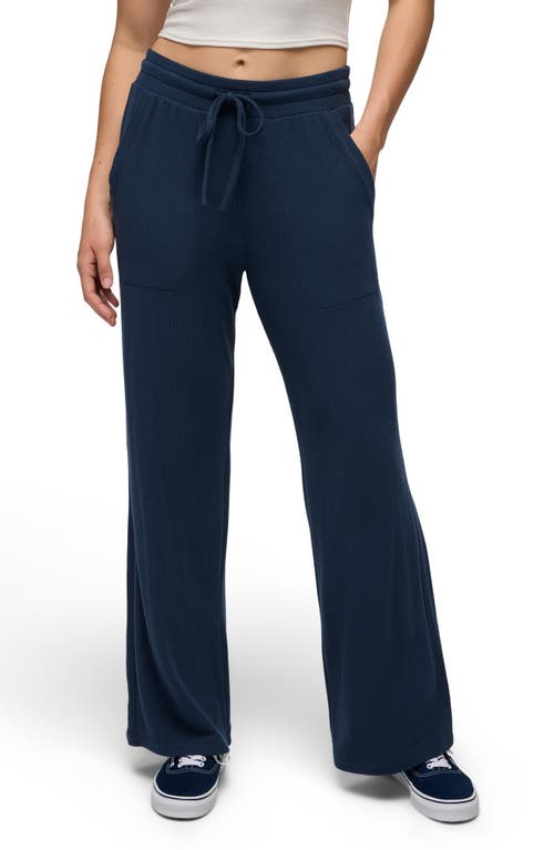 Prana Willow West Wide Leg Drawstring Pants In Blue