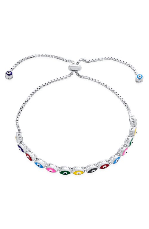 Bling Jewelry Evil Eye Tennis Bracelet In Metallic