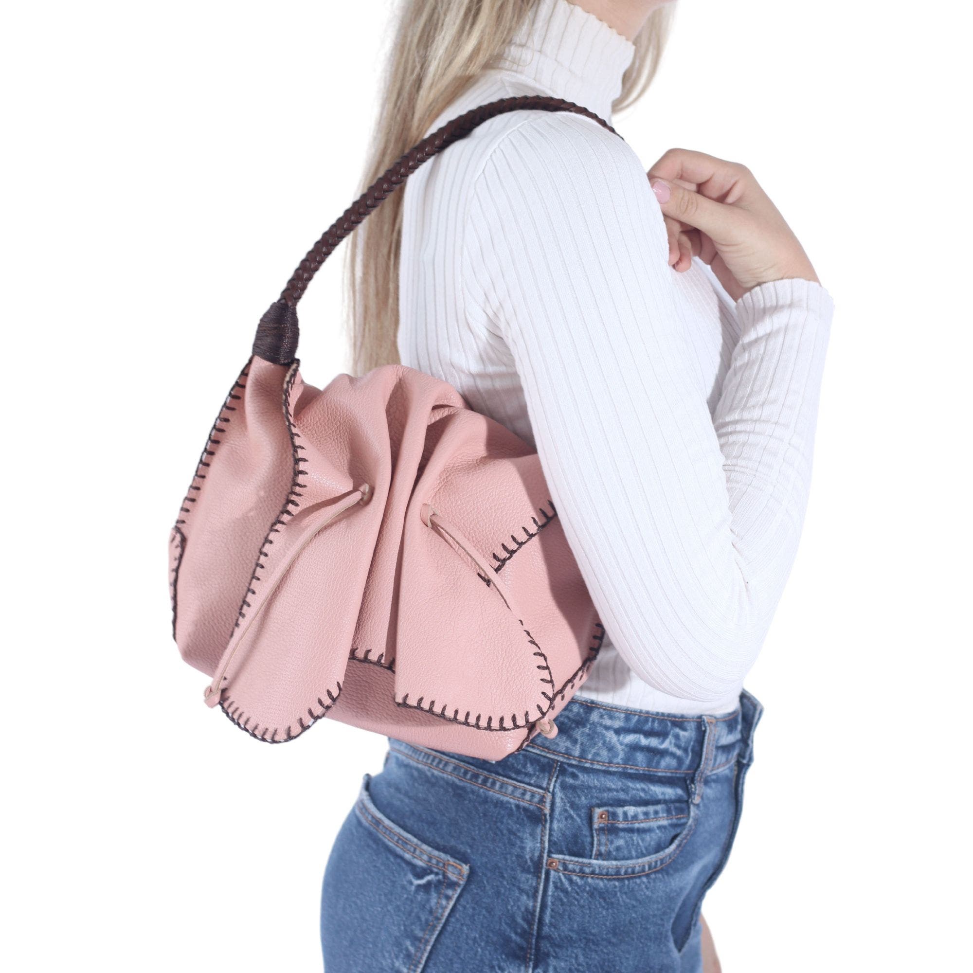 Shoulder Butterfly Leather Bag, Alternate, color, Dusty Rose