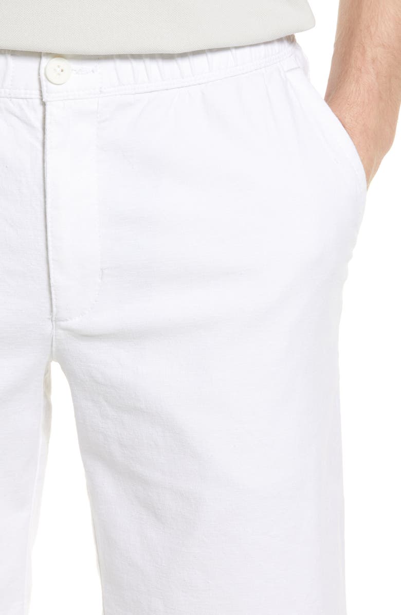 Tommy Bahama Linen in Paradise Flat Front Shorts, Alternate, color, White