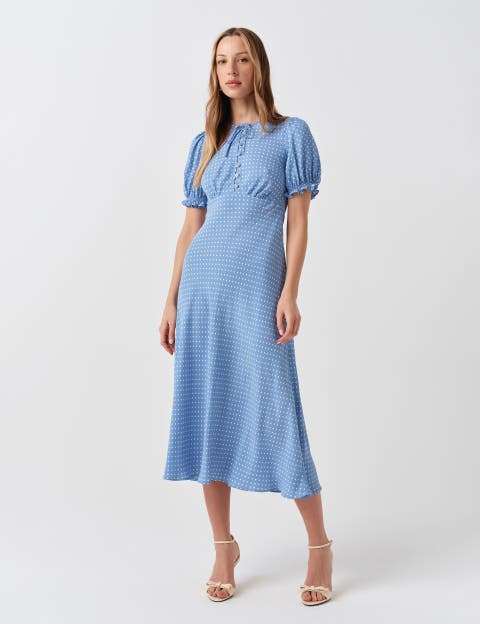 Clarissa Tie Front Midi Dress