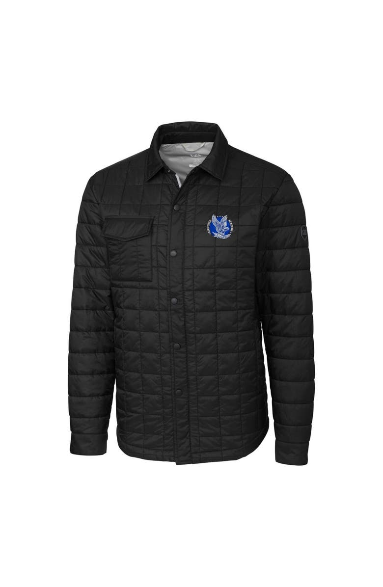 Cutter & Buck Men's Cutter & Buck Black Air Force Falcons Rainier PrimaLoft Eco Insulated Quilted Button-Up Shacket, Alternate, color, 
