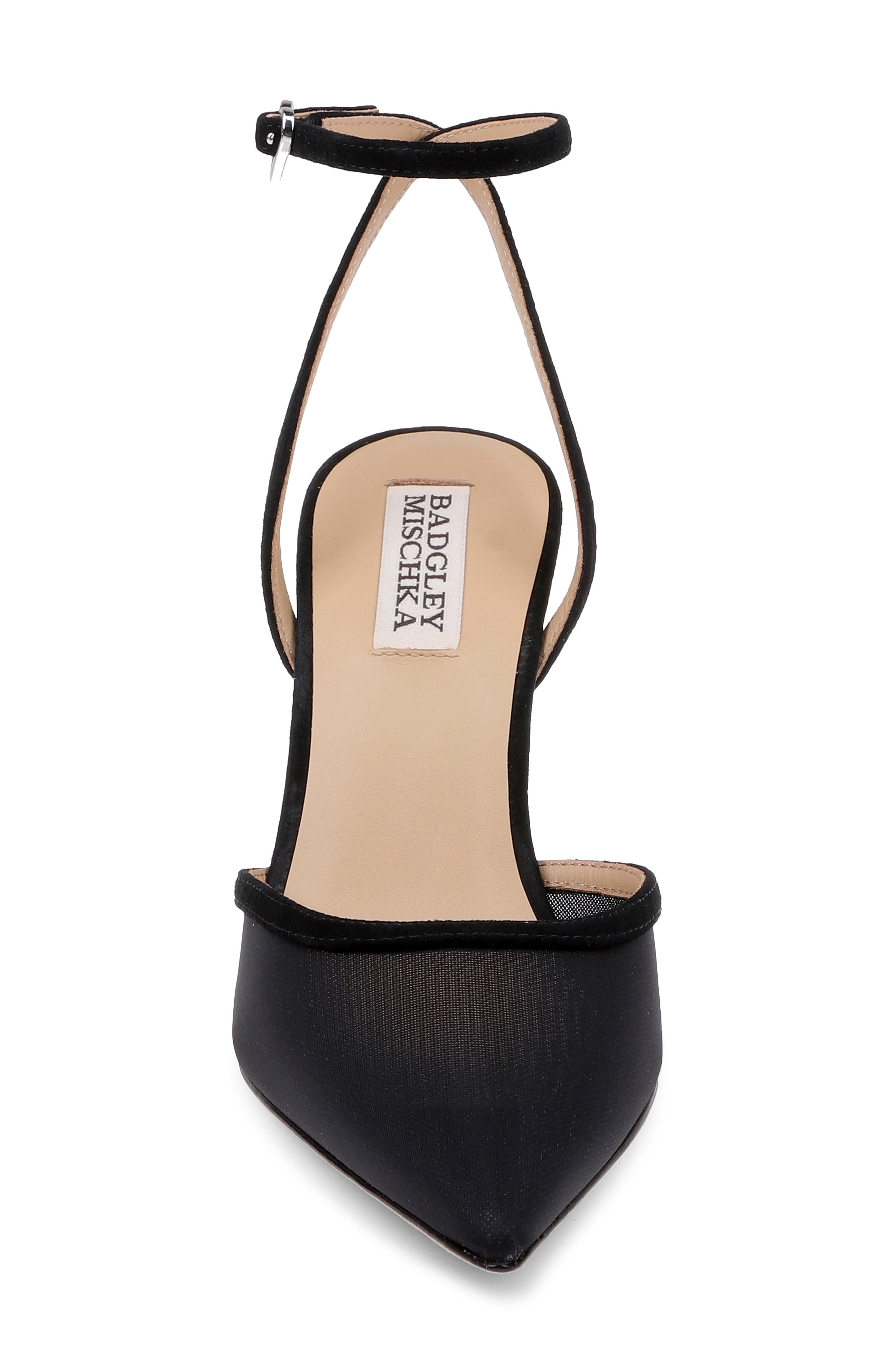 Badgley Mischka Collection Yordan Ankle Strap Pump, Alternate, color, Black Suede