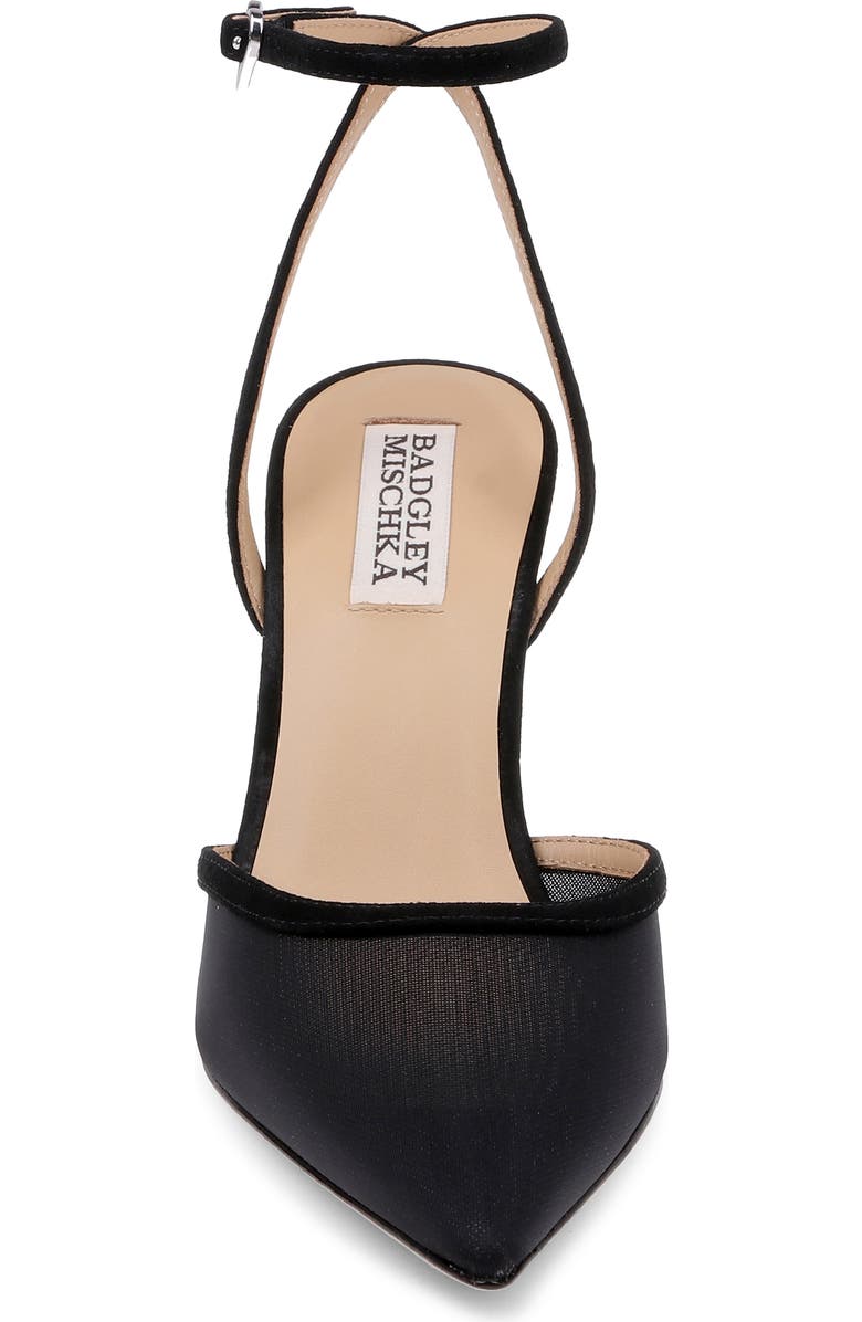 Badgley Mischka Collection Yordan Ankle Strap Pump, Alternate, color, Black Suede