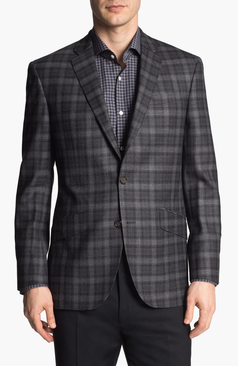 Ted Baker London 'Jones' Trim Fit Plaid Sportcoat, Main, color, 