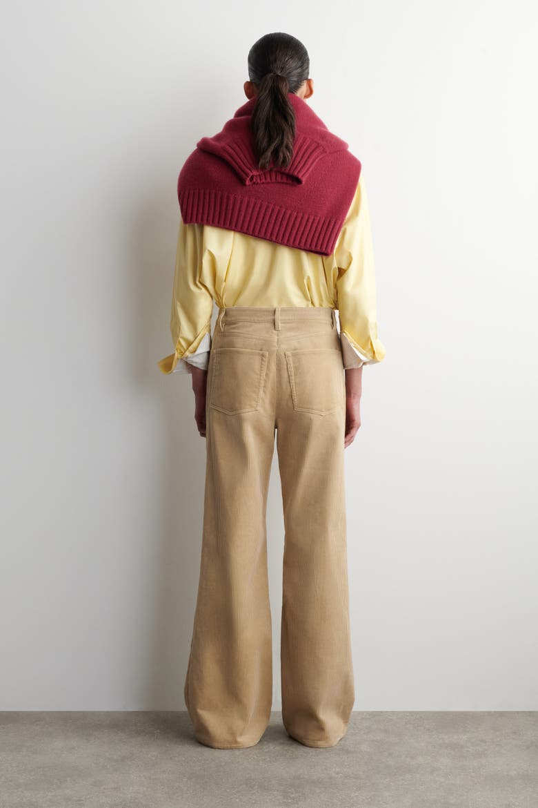 Corduroy Straight-Leg Pants, Alternate, color, BEIGE