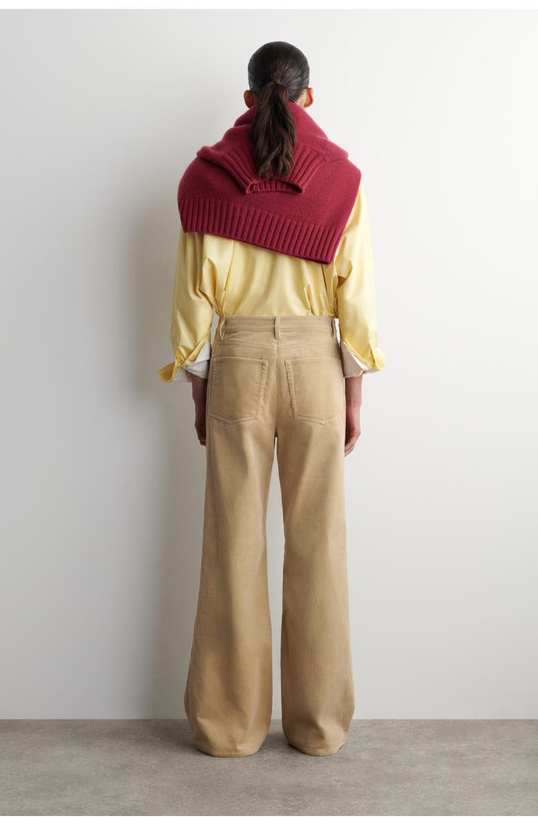 COS Corduroy Straight-Leg Pants, Alternate, color, Beige