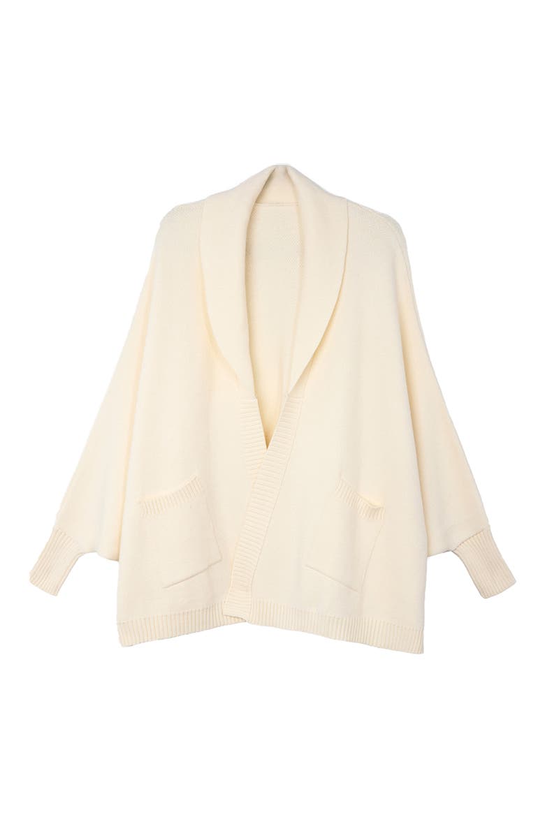 Oversize Ribbed Knit Cardigan, Alternate, color, IVORY