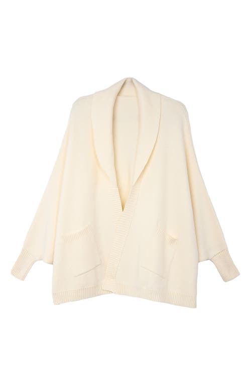 Saachi Oversize Ribbed Knit Cardigan In Ivory