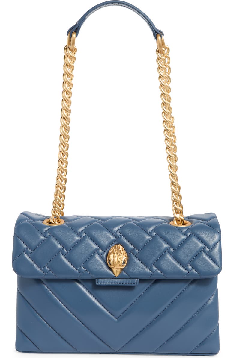 Kurt Geiger London Kensington Leather Crossbody Bag, Main, color, Open Blue
