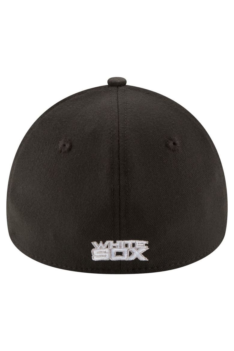 Men's New Era  Black Chicago White Sox 125th Anniversary 39THIRTY Flex Hat, Alternate, color, Black