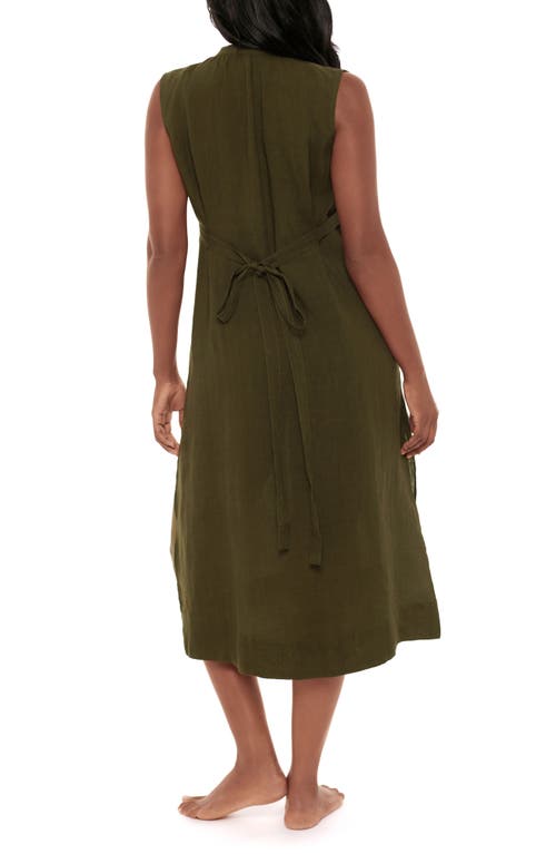 MIRACLESUIT MIRACLESUIT® PLEATED SLEEVELESS BEACH COVER-UP MIDI DRESS 