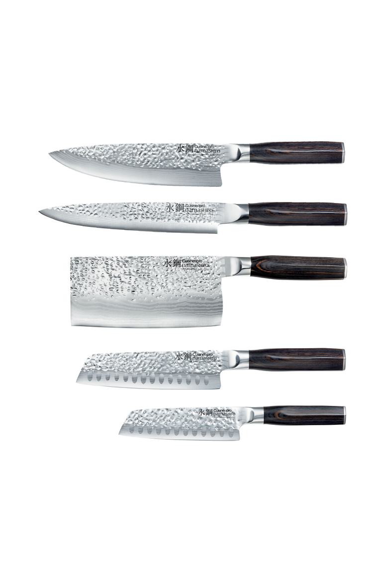 Damashiro EMPEROR® 6-Piece Nanashi Knife Block, Alternate, color, Silver