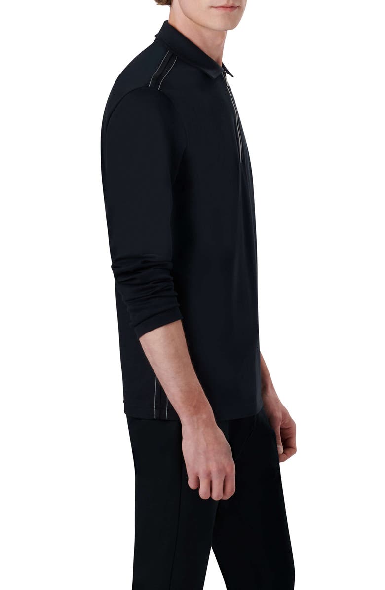 Bugatchi Long Sleeve Quarter Zip Polo, Alternate, color, 