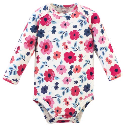 Touched By Nature Little Soft Organic Cotton Long-sleeve One-piece Essentials In Pink