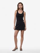 Koton A Line Pleated Mini Skort with Clasp
