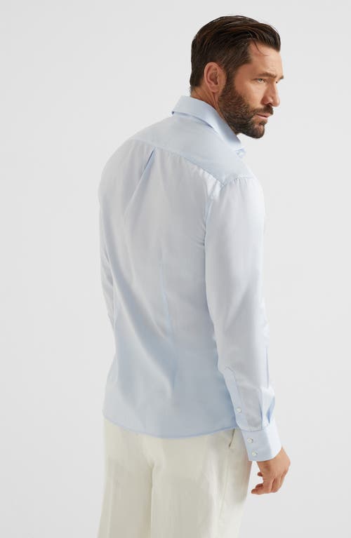 Brunello Cucinelli Slim Fit Shirt In Pale Blue