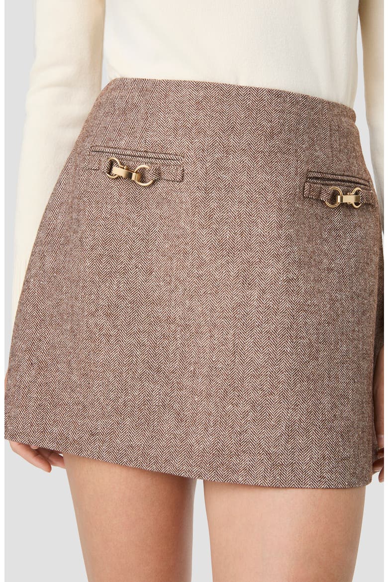 Naya Herringbone Miniskirt, Alternate, color, NAYA HERRINGBONE