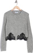 Ellen Tracy Lace Detail Cardigan