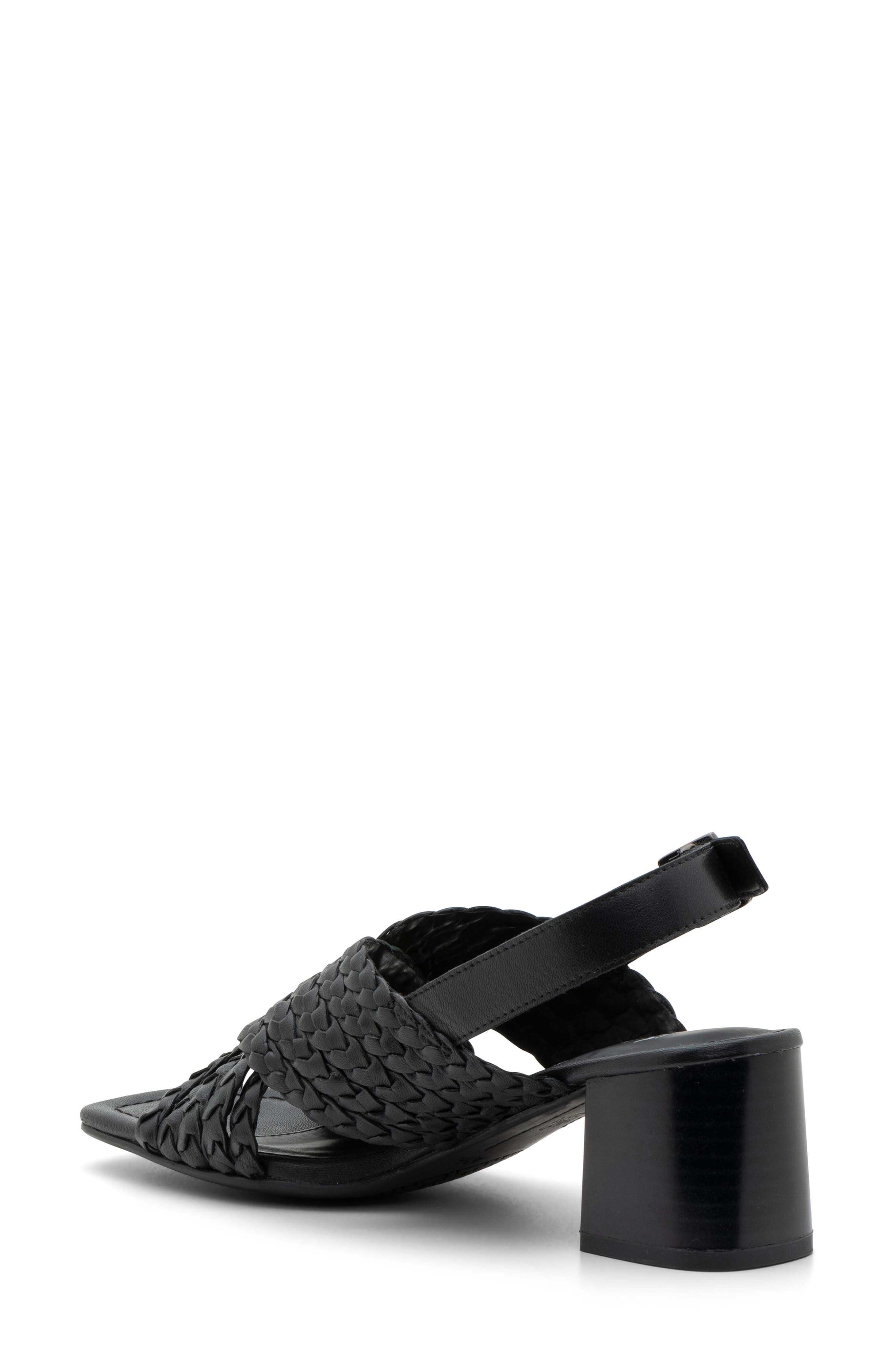 ara Benson Sandal, Alternate, color, Black Woven Leather