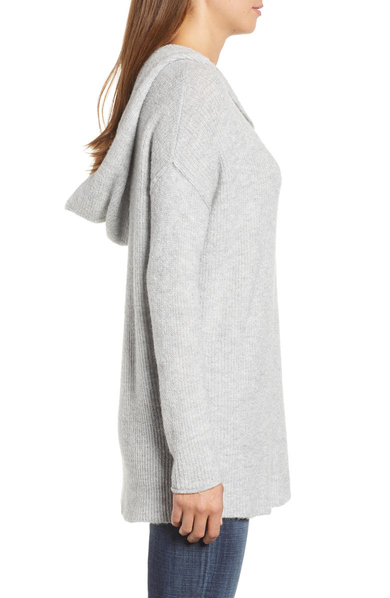 Caslon<sup>®</sup> Side Button Hooded Sweater, Alternate, color, 