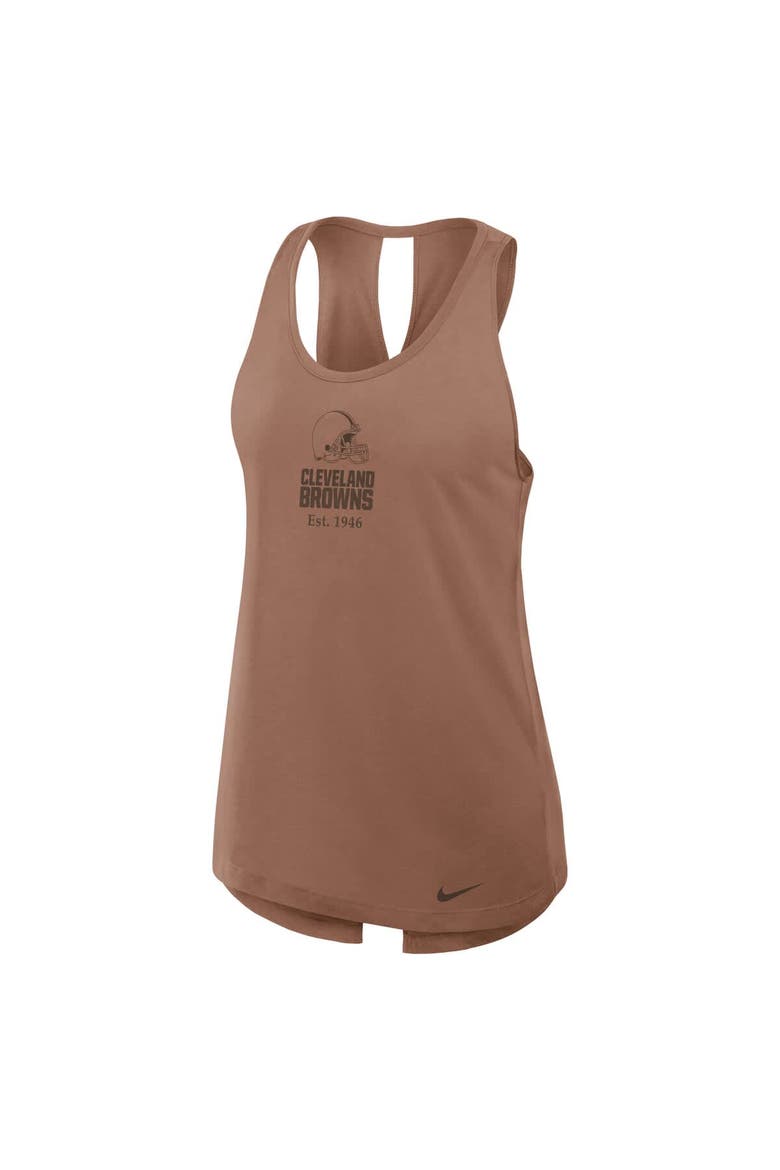 Women's Nike Brown Cleveland Browns Glory Crisscross Performance Tank Top, Alternate, color, Brown