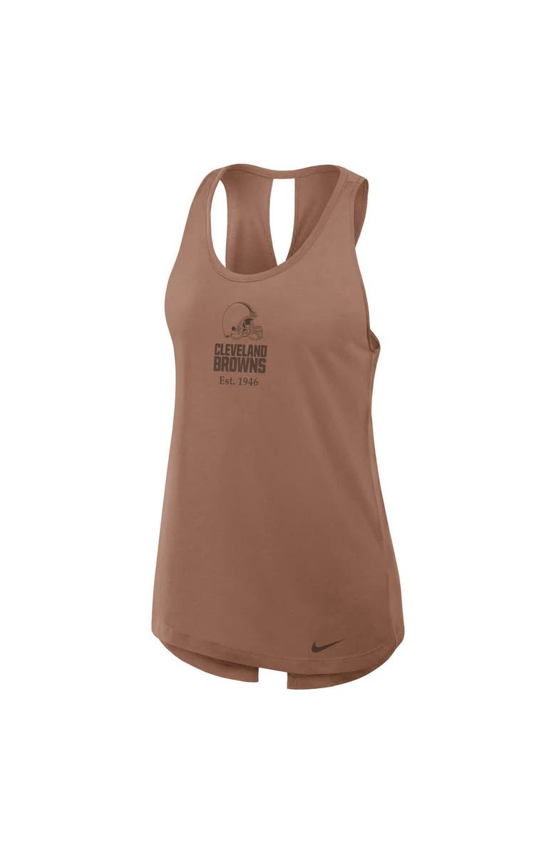 Nike Women's Nike Brown Cleveland Browns Glory Crisscross Performance Tank Top, Alternate, color, Brown