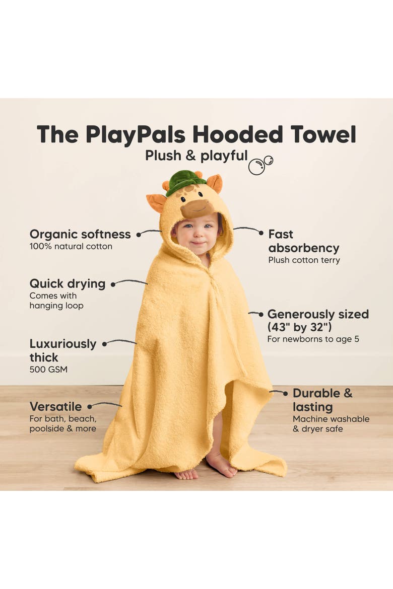 PlayPals Hooded Towel, Alternate, color, Gigi