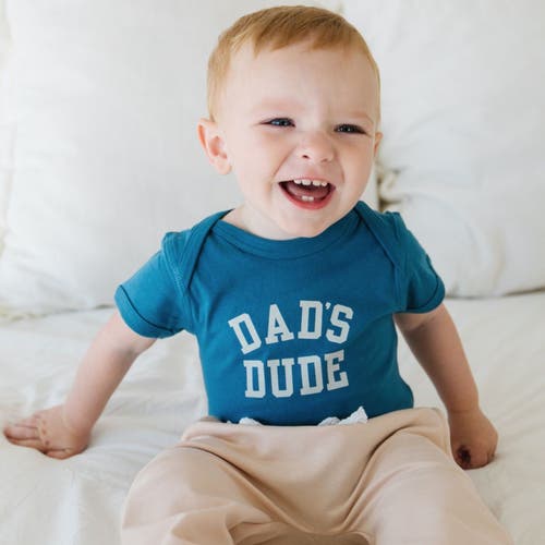 Sweet Wink Dad's Dude Short Sleeve Bodysuit In Indigo