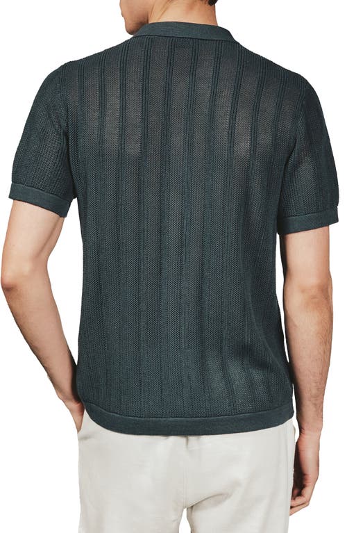 7 Diamonds Kellan Knit Short Sleeve Button-up Shirt In Black