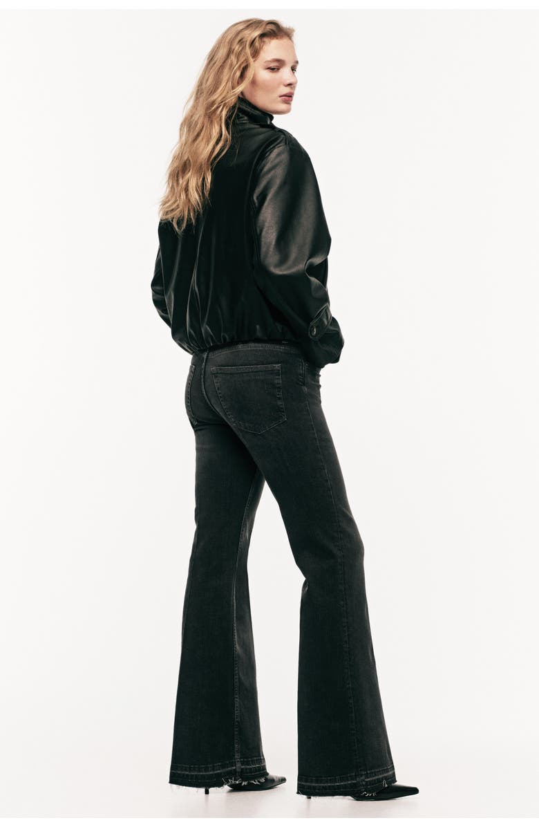 H&M Flared High Jeans, Alternate, color, Dark Gray