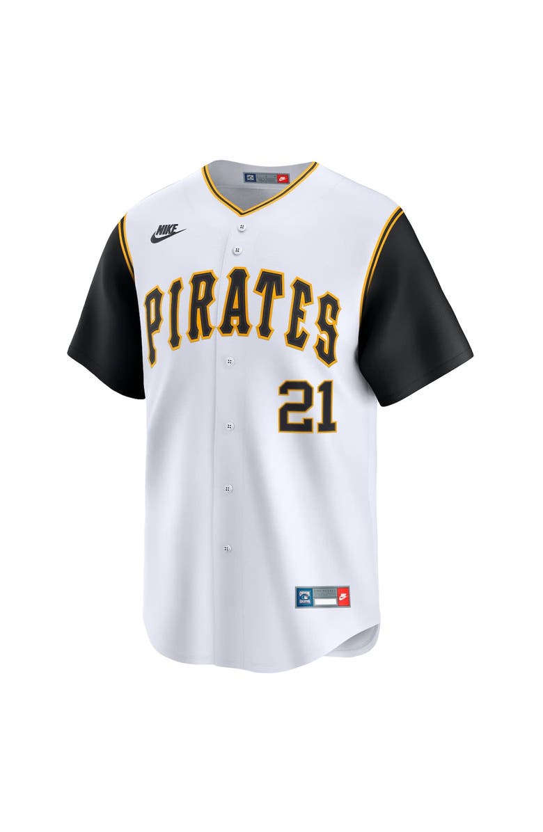 Nike Men's Nike Roberto Clemente White Pittsburgh Pirates Cooperstown Collection Limited Jersey, Alternate, color, White