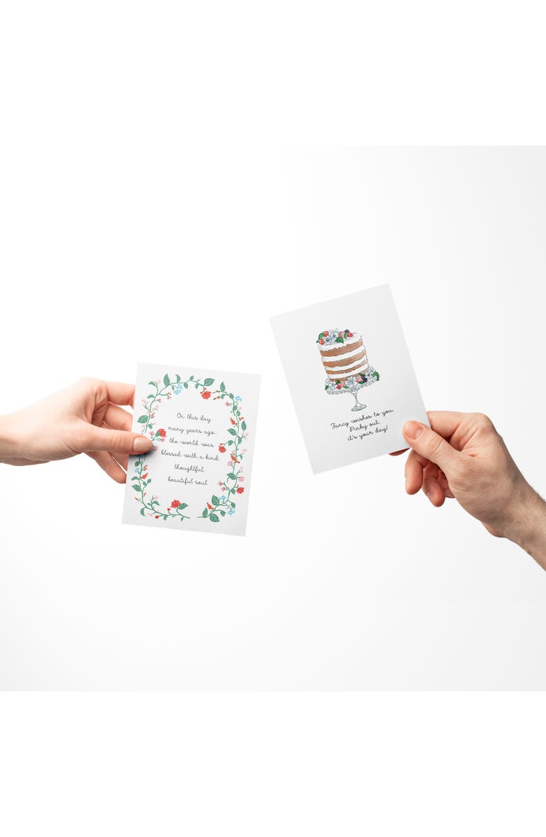 Ramus & Co Birthday Assorted Greeting Card Pack (3ct) "Tea, Flowers, Cake", Alternate, color, Multi-Pack