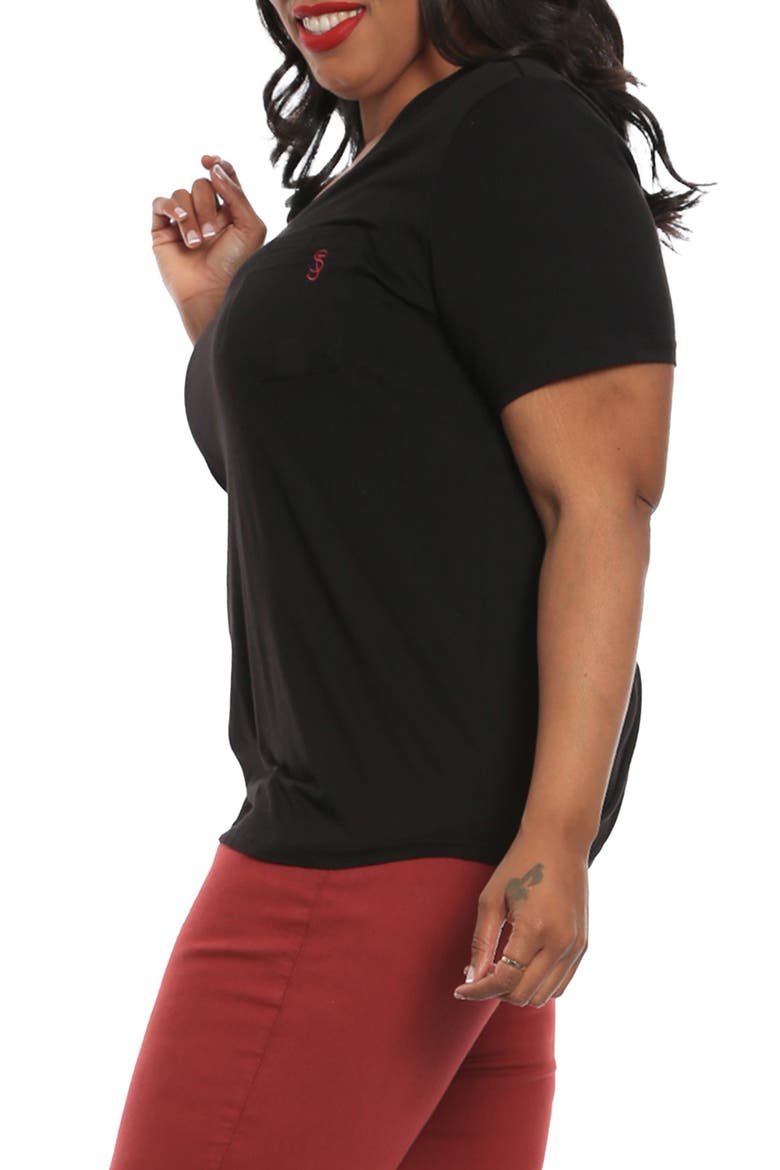 V-Neck Pocket T-Shirt, Alternate, color, BLACK