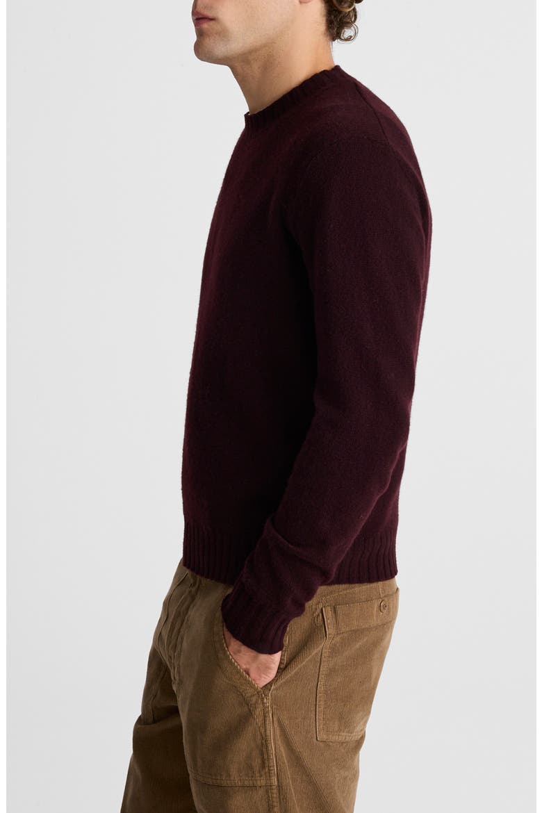 Crewneck Heritage Merino Wool Sweater, Alternate, color, DEEP WINE