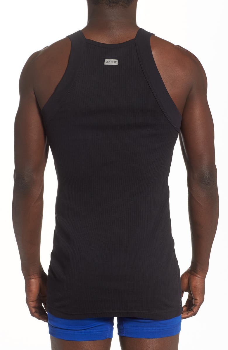 2(x)ist 2-Pack Square Cut Tank Top, Alternate, color, Black New Logo