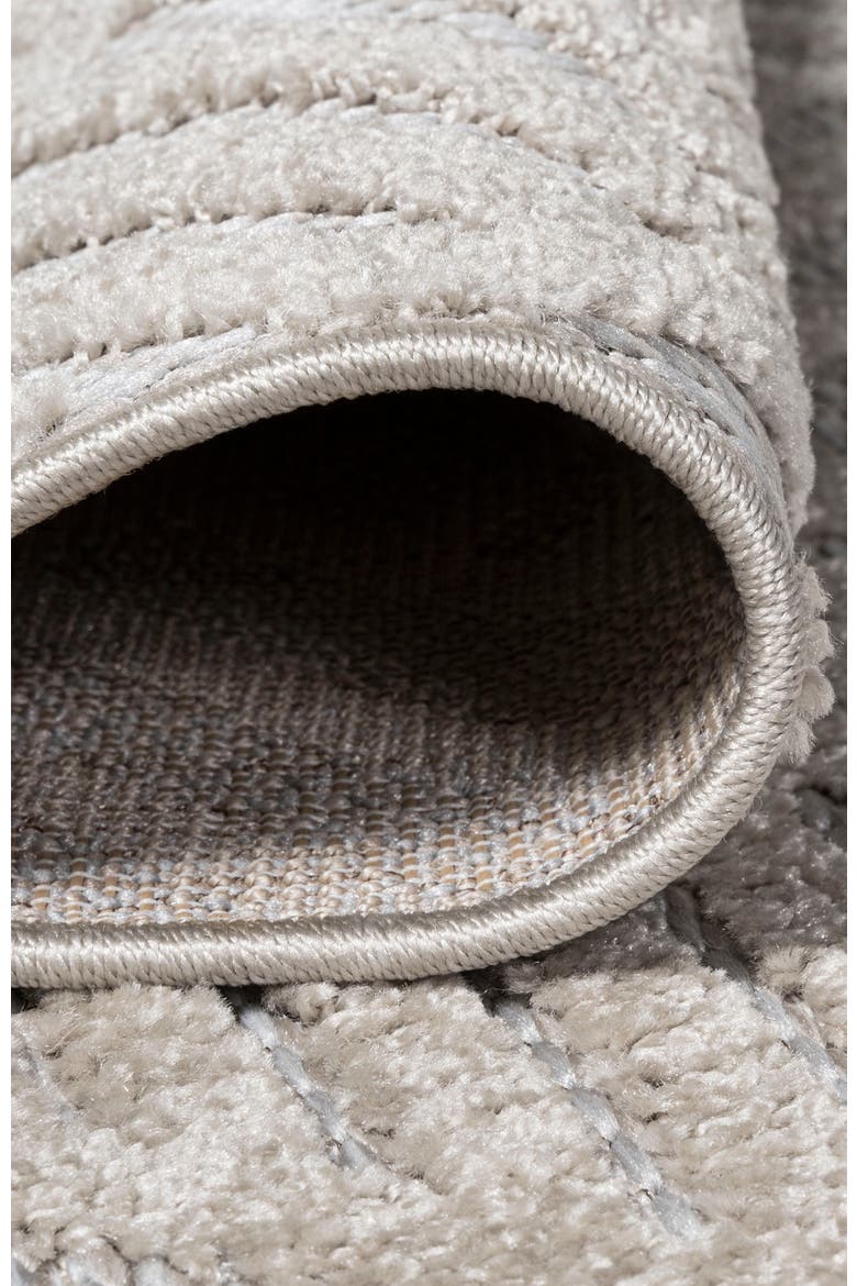 Jordan High-Low Pile Art Deco Geometric Indoor/Outdoor Area Rug, Alternate, color, Beige