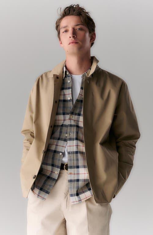 Barbour Short Regular Fit Rokig Waterproof Jacket In Washed Stone