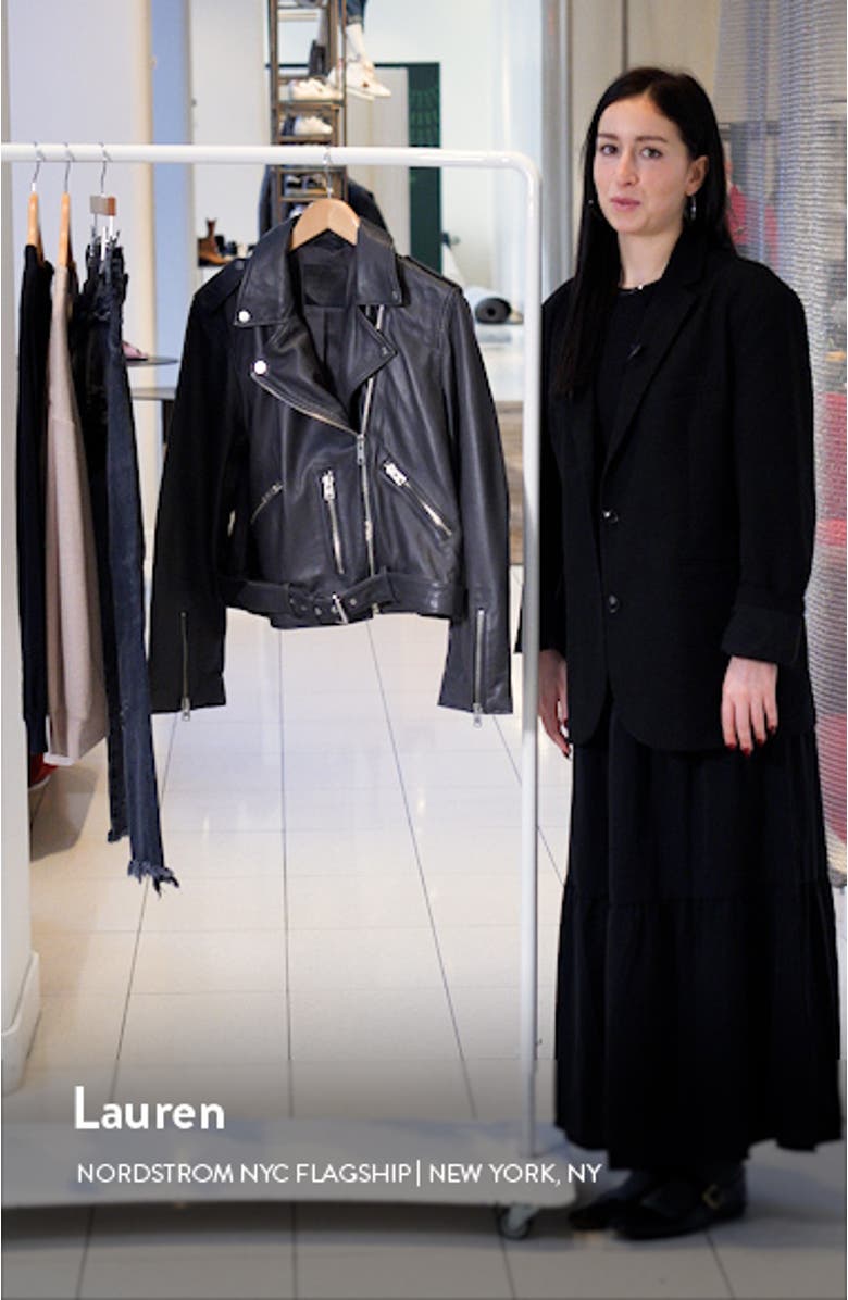 Balfern Leather Moto Jacket, sales video thumbnail