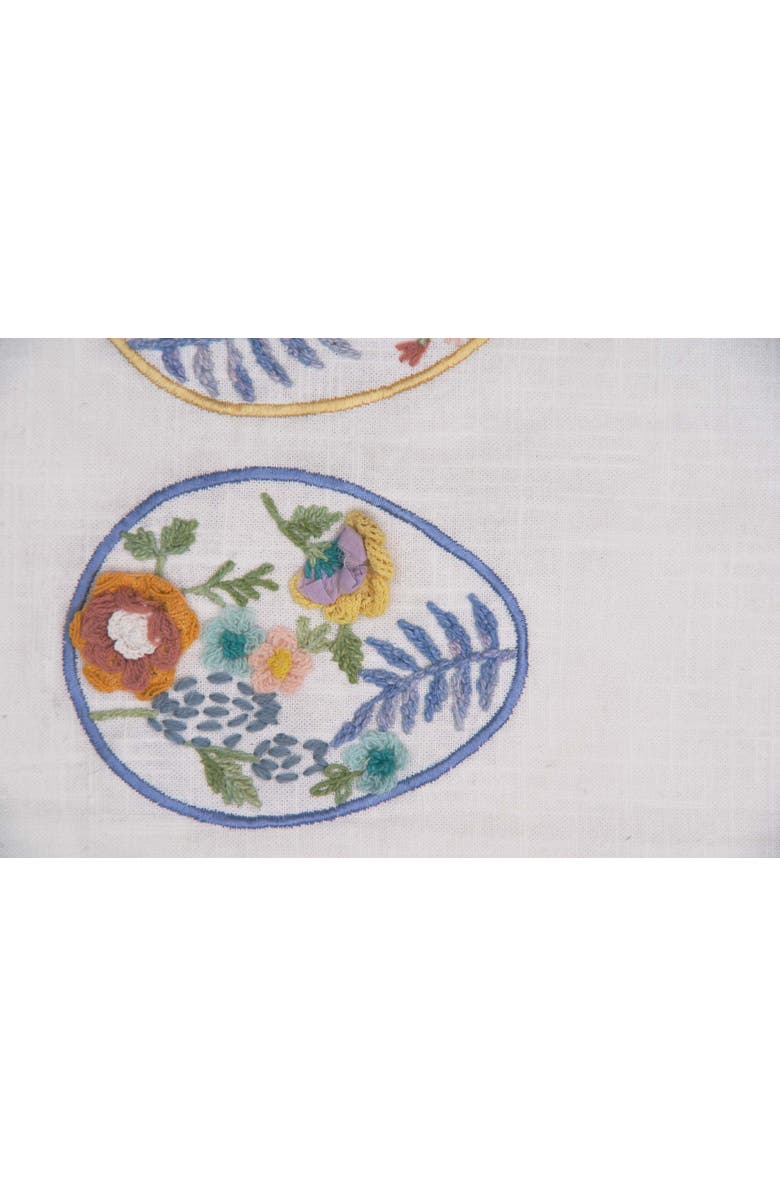 C&F Home Floral Easter Egg 100% Cotton Embroidered Table Runner 14" x 72", Alternate, color, Orange
