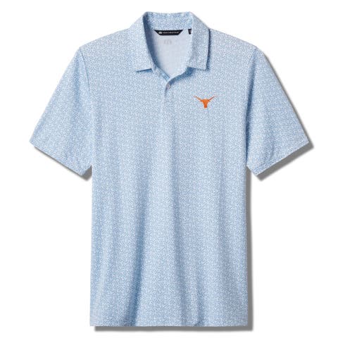 Men's TravisMathew  White/Blue Texas Longhorns College Bound Tri-Blend Polo